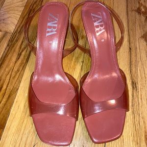 Zara Sandal 40 clear size 9